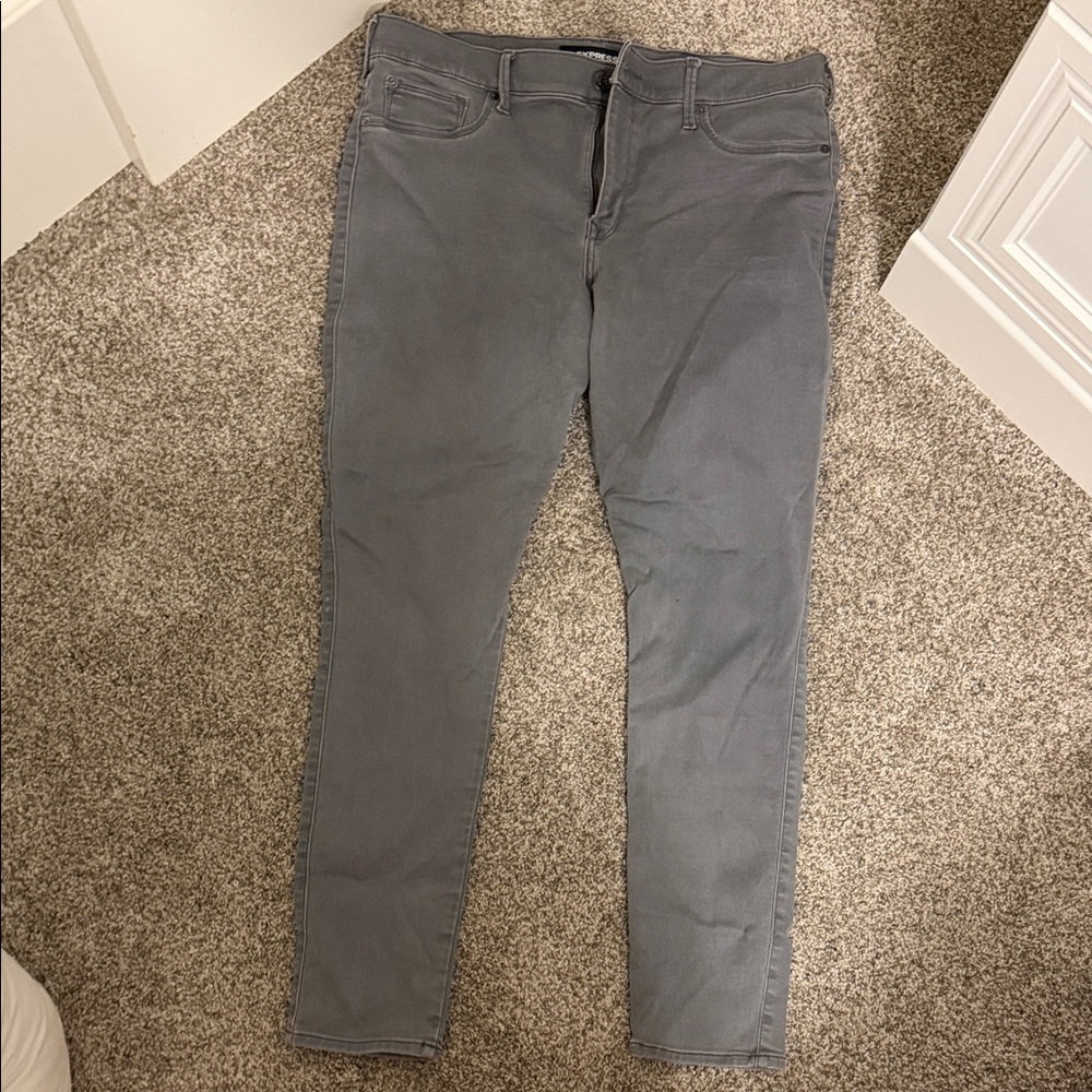 Express Gray Slim Skinny Jeans